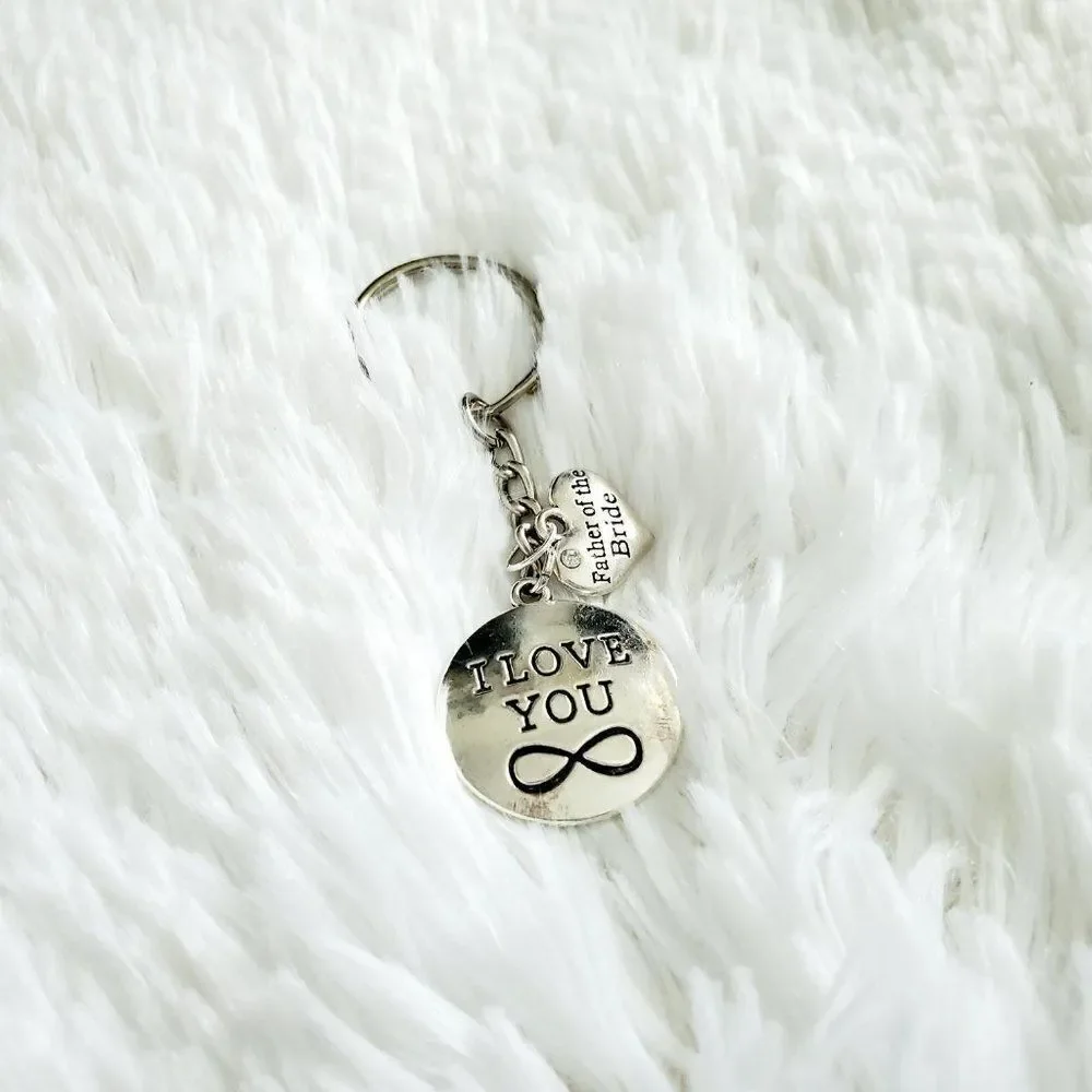 Father of the Bride Keychain, Wedding Keepsake Gift
